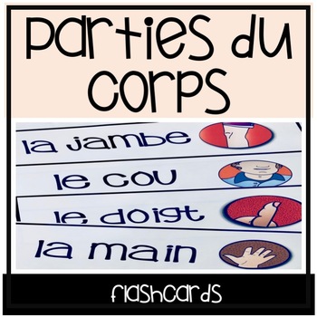 Preview of Les Parties du Corps - Mur de mots - Flashcards