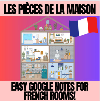 Preview of Les Pièces de la Maison Google™ Notes & Practice | Chez Moi