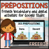Les Prépositions | French Prepositions | FREE SAMPLER | Digital Google Slides™