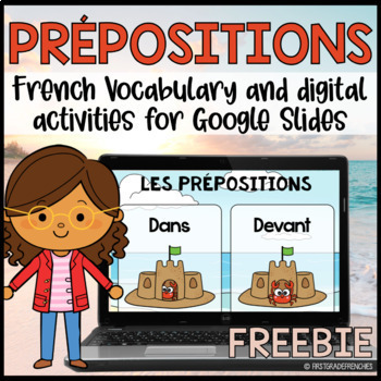 Preview of Les Prépositions | French Prepositions | FREE SAMPLER | Digital Google Slides™