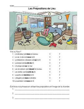 Les Prépositions by Fren-tastique | Teachers Pay Teachers