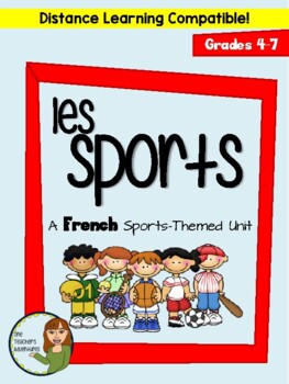 Preview of Les Sports - Beginner French Sports-Themed Unit - Distance Learning Compatible