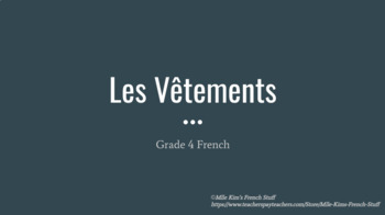 Preview of Les Vetements: Beginner French 