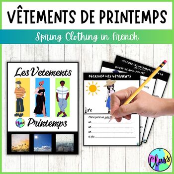 Preview of Les Vêtements de Printemps | Spring Clothing in French | Activity Booklet