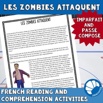 Preview of Les Zombies Attaquent Intermediate French imparfait & passé composé activity