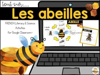 Preview of Les abeilles -  Digital Science & Literacy Activities  (Distance Learning)
