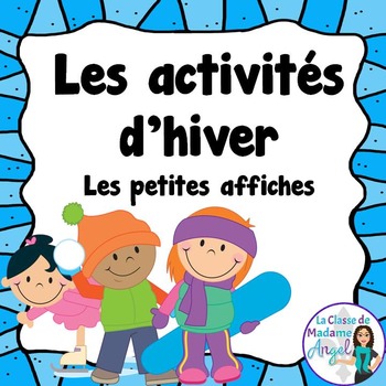 Preview of Les activités d'hiver | French Winter Activity Mini Posters FREEBIE