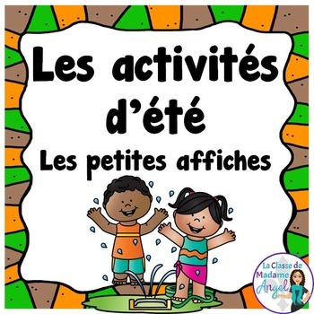 Preview of Les activités d'été:  Mini Summer Activity Posters in French