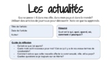 Les actualités - Current Events - News Study - FRENCH