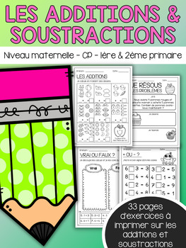 Preview of Les additions et les soustractions