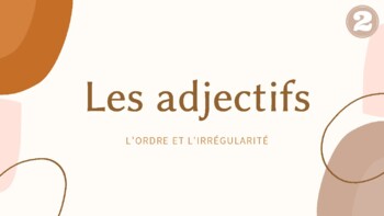 Preview of Les adjectifs (suite)