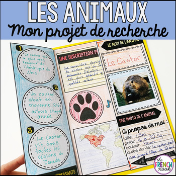 Preview of Les animaux French animal research project