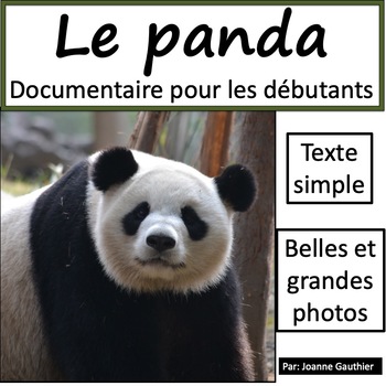 Les animaux: Le panda by Ms Joanne | Teachers Pay Teachers