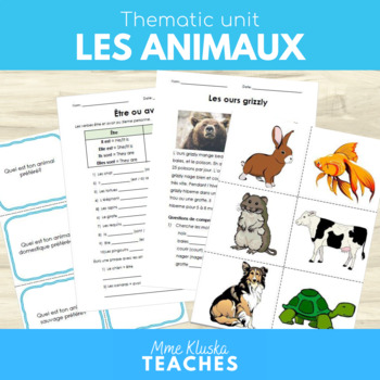 Preview of Les animaux - Thematic unit
