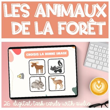Preview of Les animaux de la forêt FRENCH forest animals BOOM CARDS