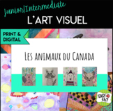 Les animaux du Canada zentangle PRINT AND DIGITAL (French 