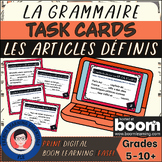 Les articles définis | Cartes à tâches | La grammaire | Nu