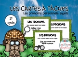 Les cartes à tâches : Les pronoms personnels sujets FRENCH