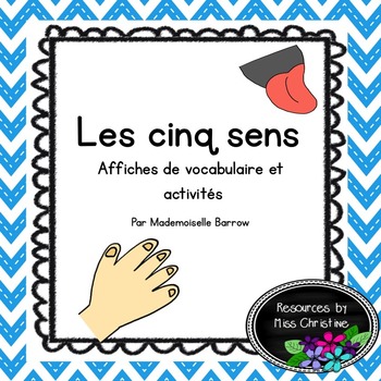 Preview of Les cinq sens - Five Senses Posters and Activities in French