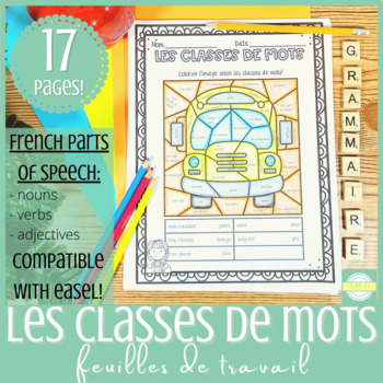 Preview of Les classes de mots: activités// French Parts of Speech Activities