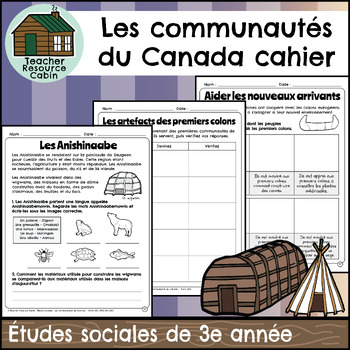 Preview of Les communautés du Canada cahier (Grade 3 FRENCH Social Studies)