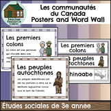 Les communautés du Canada Word Wall and Posters (Grade 3 F