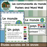 Les communautés du monde Word Wall and Posters (Grade 2 FR