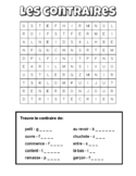 Les contraires - Word Search