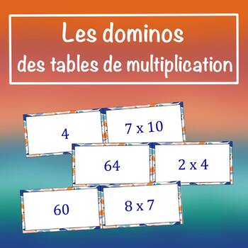 Les dominos des tables de multiplication by Les créations Elo | TPT