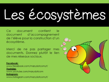 Les écosystèmes by marydotcom  Teachers Pay Teachers