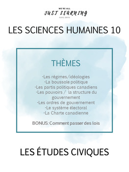 Preview of Les études civiques - Unité complète