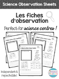 Les fiches d'observation - Science Center Observation Sheets