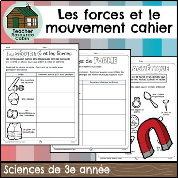 Preview of Les forces et le mouvement cahier (Grade 3 Ontario FRENCH Science)