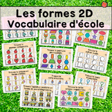 Les formes 2D Paquet de cartes Boom Vocabulaire d'école La