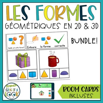 Preview of French 2D and 3D Shapes Bundle | Les formes géométriques en 2D et 3D