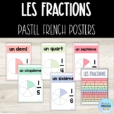 Les fractions: pastel rainbow (French)