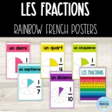 Les fractions: rainbow posters (French)