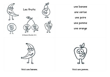 Les fruits / Fruit in French / Early French Reader by Madame Easton