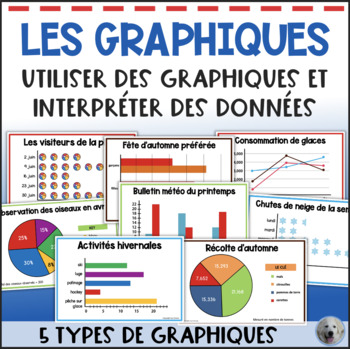 Preview of Les graphiques FRENCH Interpreting Graphs & Data Math Activities