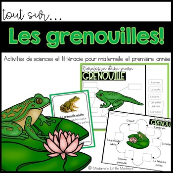 Preview of Les grenouilles -  Digital Science & Literacy Activities  (Distance Learning)
