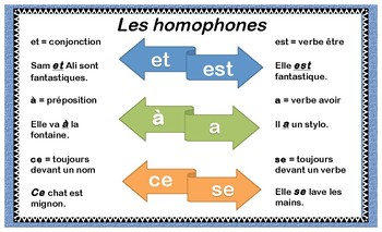 Les homophones by Bilingual Done Easy | TPT