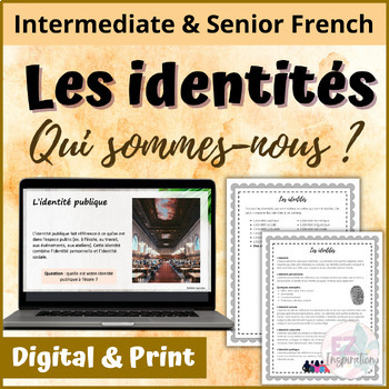 Preview of Les identités - Exploring Identities French Lesson - NO PREP - Qui sommes-nous ?