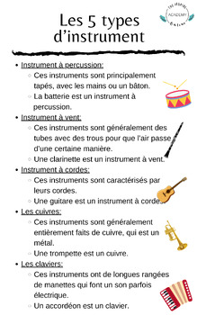 Preview of Les instruments de musique