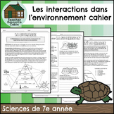 Les interactions dans l’environnement cahier (Grade 7 FREN