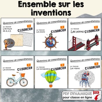 Preview of Les inventions - Ensemble de compréhensions