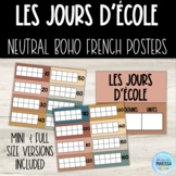 Les jours d'école: neutral boho (French)