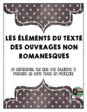 Les éléments du texte des ouvrages non romanesque