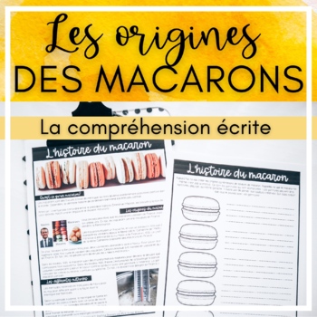 Preview of French Reading Comprehension - Les macarons