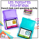 Les monstres mystérieux French task card speaking and list