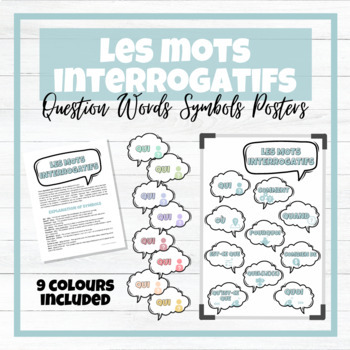 Preview of Les mots interrogatifs - French Question Words Symbols Posters